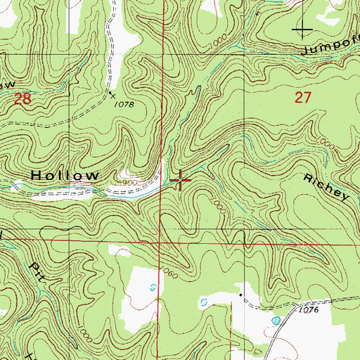 Topographic Map of Richey Hollow, MO