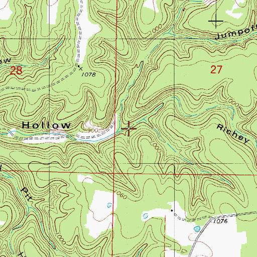 Topographic Map of Richey Hollow, MO