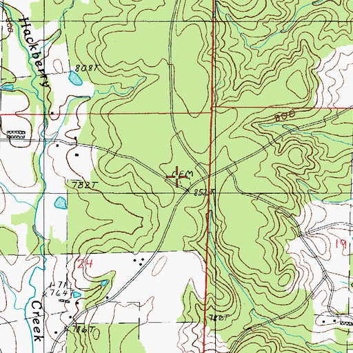 Topographic Map of Macedonia Cemetery, AR