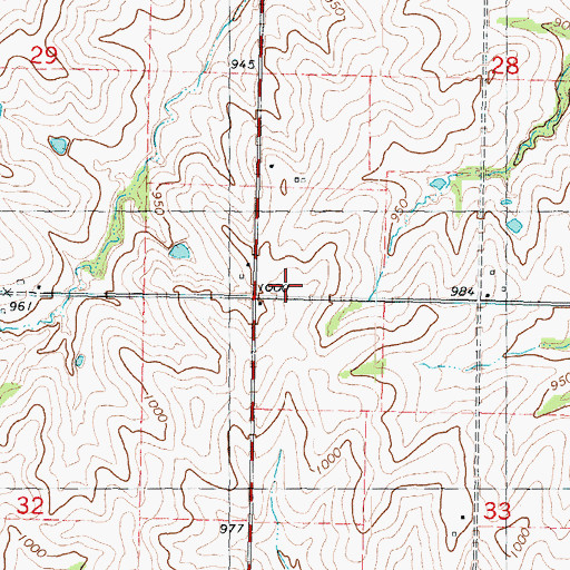 Topographic Map of Richland School (historical), MO