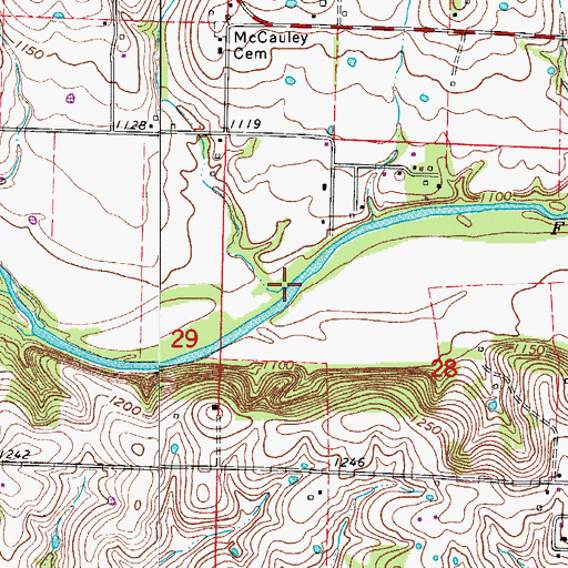 Topographic Map of Richwood Branch, MO