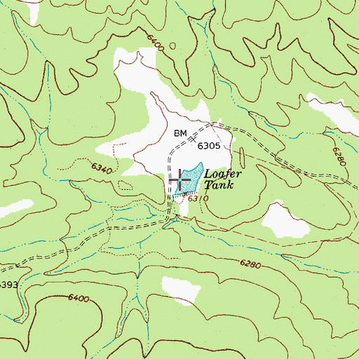 Topographic Map of Loafer Tank, AZ