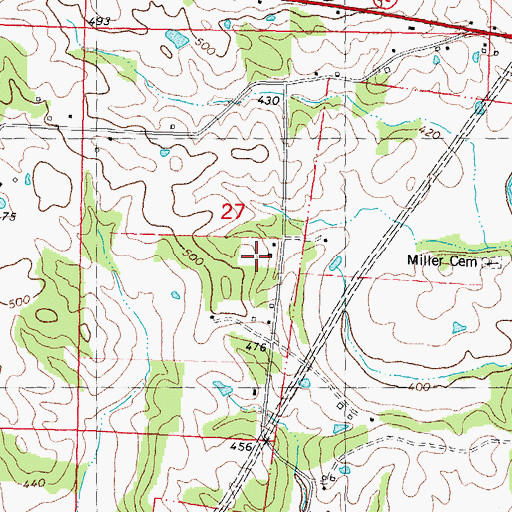 Topographic Map of Rieman School, MO