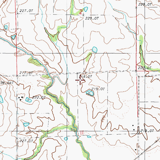 Topographic Map of Risley School (historical), MO