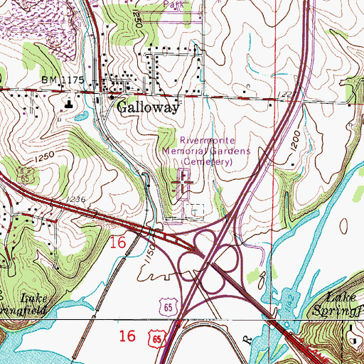 Topographic Map of Klinger-Cope at Rivermonte, MO