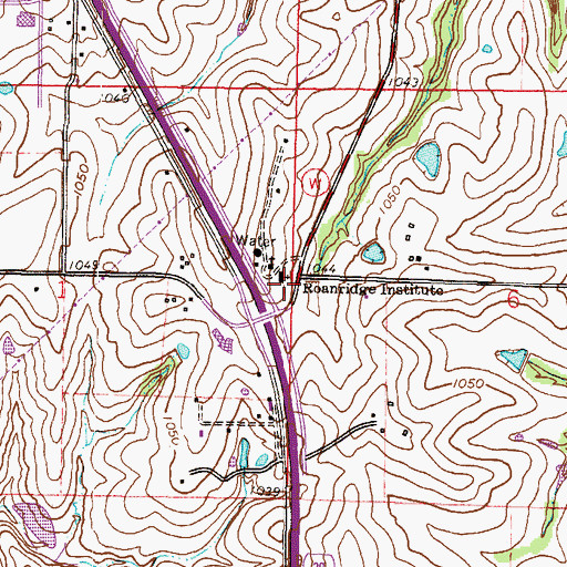Topographic Map of Roanridge Institute, MO