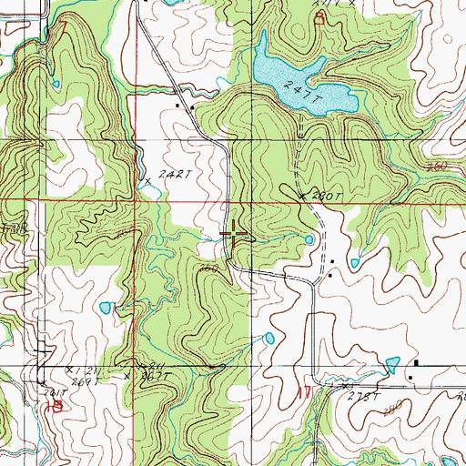 Topographic Map of Robertson School (historical), MO