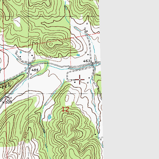 Topographic Map of Robey Hollow, MO