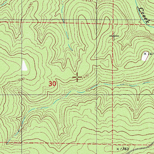 Topographic Map of Mail Trail, AR