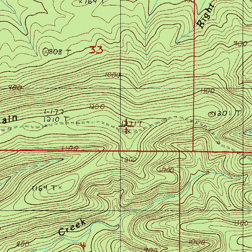 Topographic Map of Main Mountain, AR