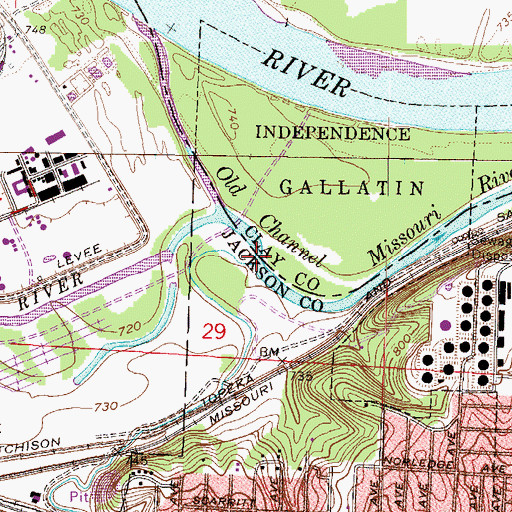 Topographic Map of Rock Creek, MO