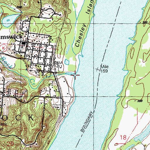 Topographic Map of Rock Creek, MO