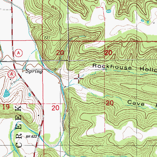 Topographic Map of Rockhouse Hollow, MO