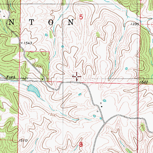 Topographic Map of Rogers School, MO