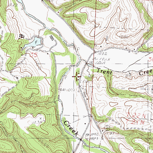 Topographic Map of Roller School (historical), MO