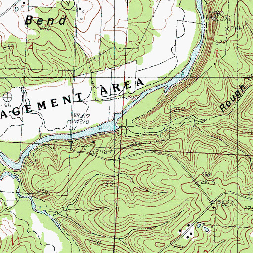 Topographic Map of Rough Hollow, MO