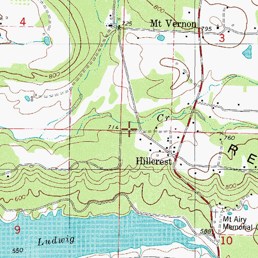 Topographic Map of Martin Spring, AR