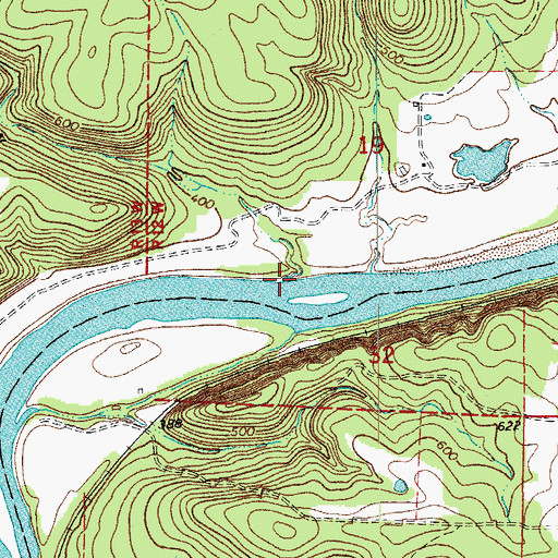 Topographic Map of Martin Spring Hollow, AR