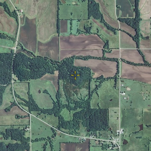 Aerial/Satellite Image of Round Tater Hill, MO