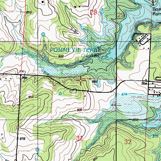 Topographic Map of Royal School, MO