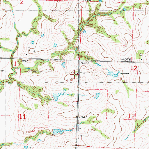 Topographic Map of Royster School, MO