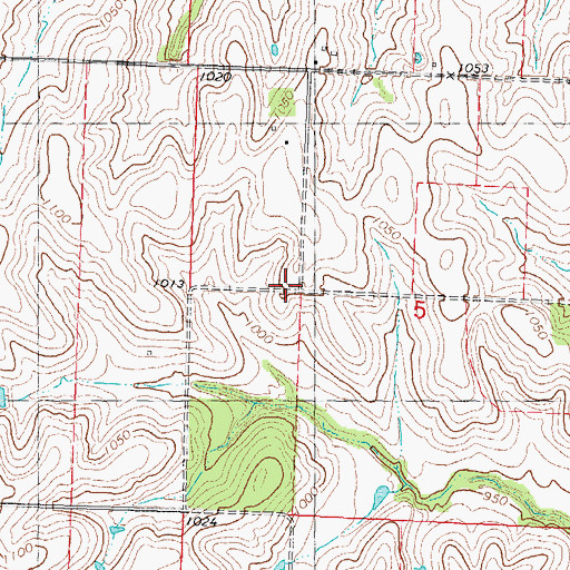 Topographic Map of Rupes Grove School (historical), MO