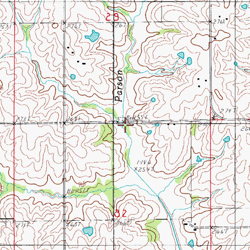 Topographic Map of Russell School, MO