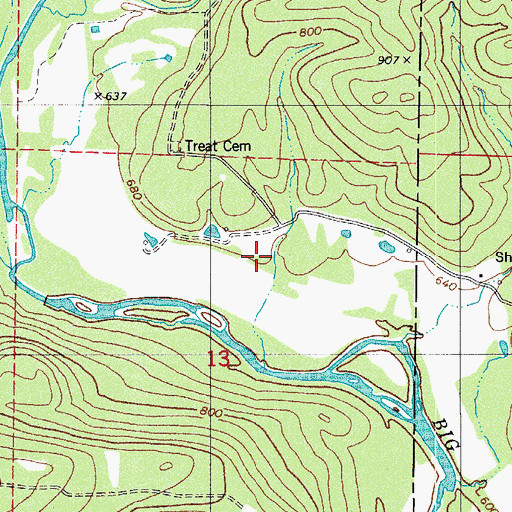 Topographic Map of Maupin Flat, AR