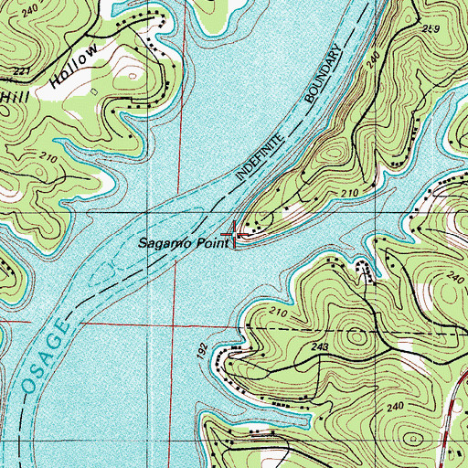 Topographic Map of Sagamo Point, MO