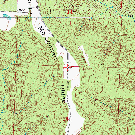 Topographic Map of McConnell Ridge, AR