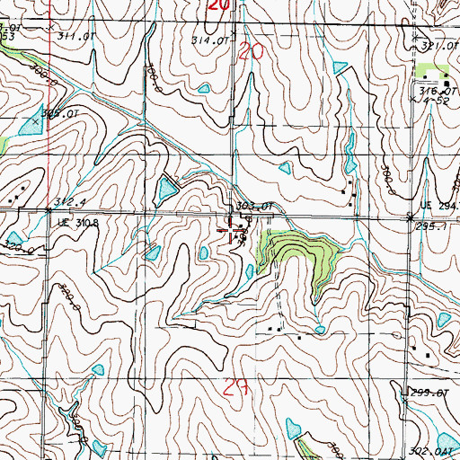Topographic Map of Saint Marys School, MO