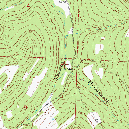 Topographic Map of McConnell Branch, AR