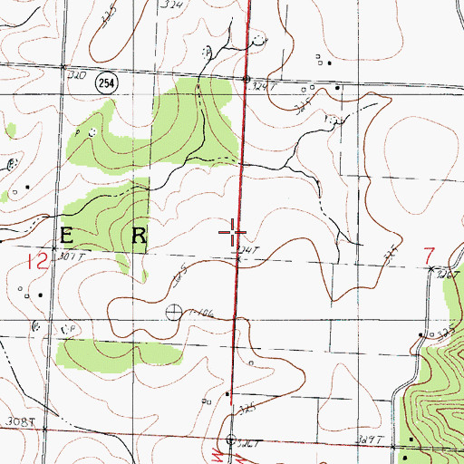 Topographic Map of Salem School (historical), MO