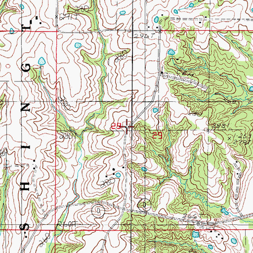 Topographic Map of Salem School, MO
