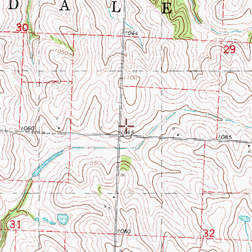 Topographic Map of Salem School (historical), MO