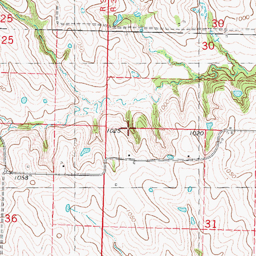 Topographic Map of Salem School, MO