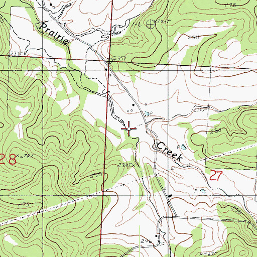 Topographic Map of Salley Branch, MO