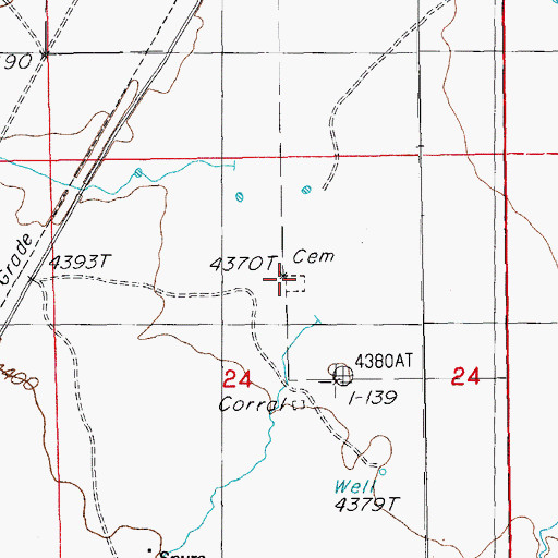 Topographic Map of Apache Cemetery, AZ