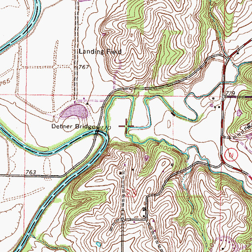 Topographic Map of Sand Branch, MO