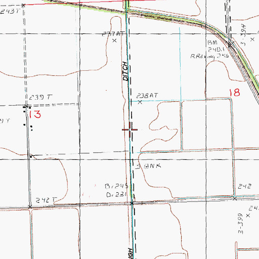 Topographic Map of Sand Slough Ditch, MO