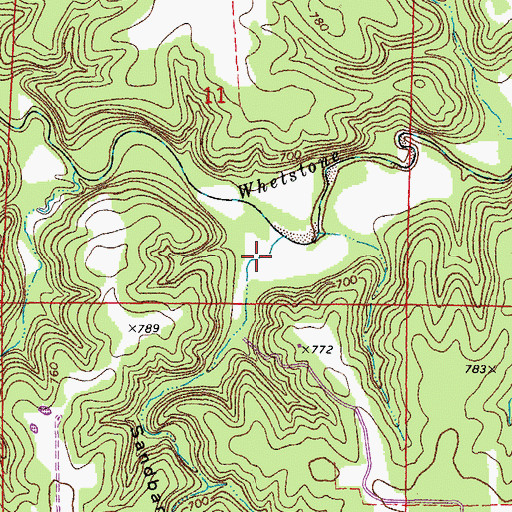 Topographic Map of Sandbank Hollow, MO