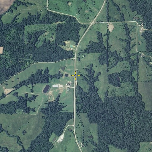 Aerial/Satellite Image of Sandefur School (historical), MO