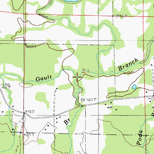 Topographic Map of McKim Branch, AR