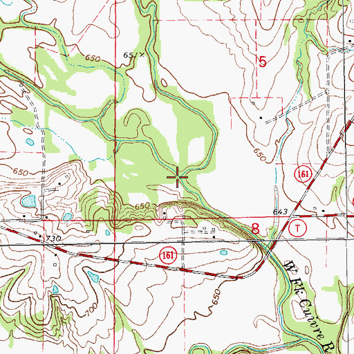 Topographic Map of Sandy Creek, MO