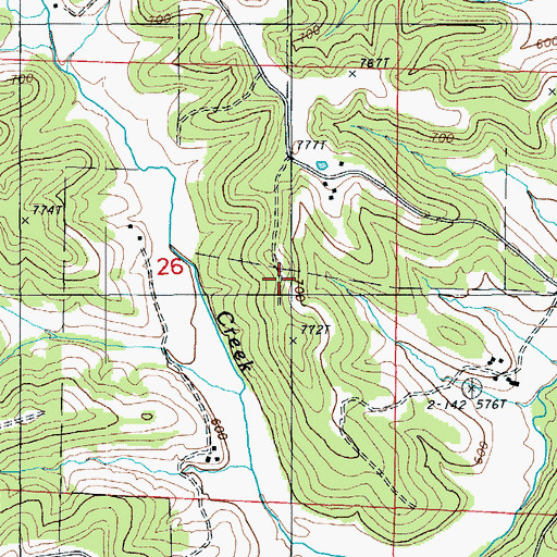 Topographic Map of Sanning School (historical), MO