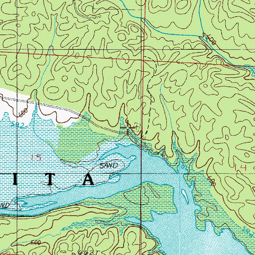 Topographic Map of McKinney Cemetery, AR