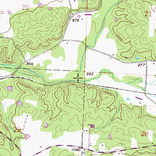 Topographic Map of McKinney Creek, AR