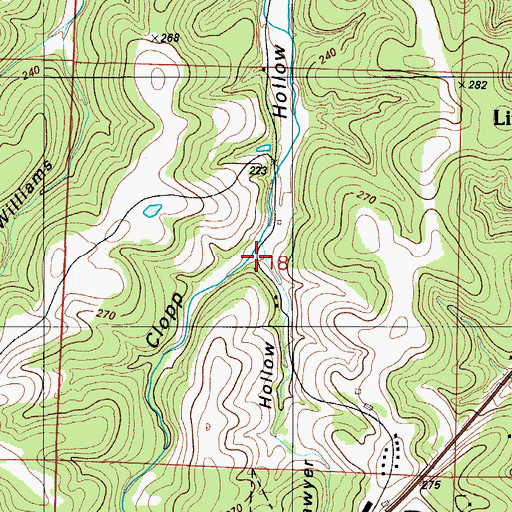 Topographic Map of Sawyer Hollow, MO
