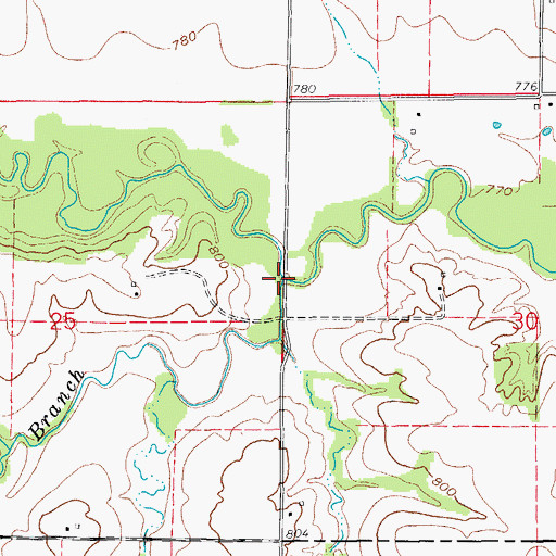 Topographic Map of Scattering Branch, MO