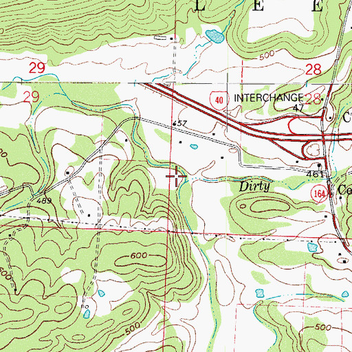 Topographic Map of McKinney Creek, AR